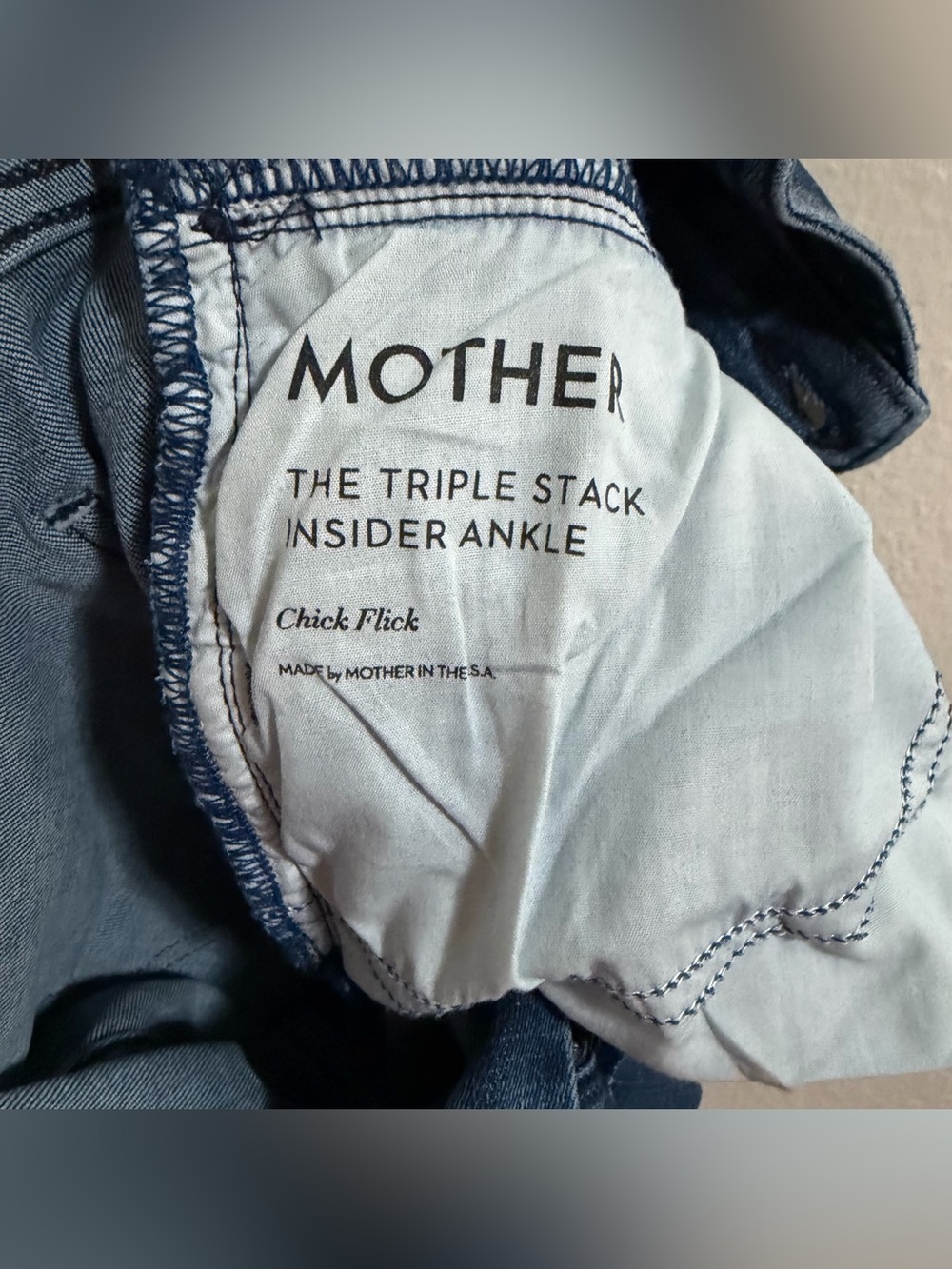 MOTHER The Triple Stack Insider Ankle Jeans Chick‎ Flick High Rise Tie Belt 28 - Picture 14 of 16